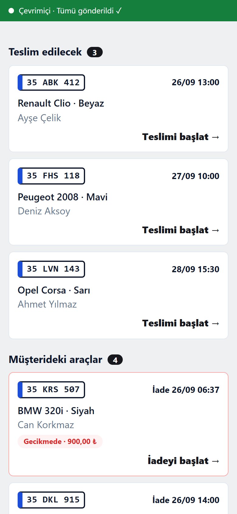 Araç Kiralama Teslim & Hasar Takibi (KiraKanıt) — telefonda teslim / iade